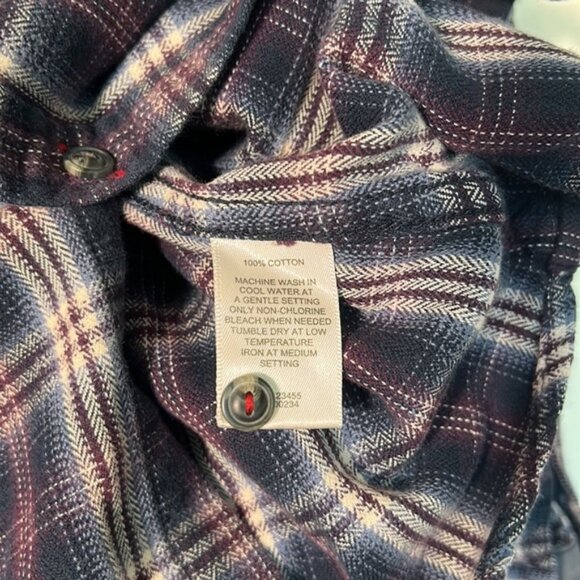 HUDSON NORTH MEN PLAID COTTON SHIRT IN SIZE MEDIUM - Picture 5 of 5